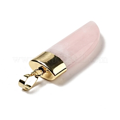 Natural Rose Quartz Pendants&nbsp;G-P474-04G-02