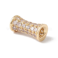 Eco-Friendly Rack Plating Brass Micro Pave Cubic Zirconia Beads&nbsp;KK-F835-26A-G