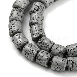 Electroplated Natural Lava Rock Beads Strands&nbsp;G-Z032-J04-12C
