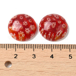 Handmade Millefiori Glass Cabochons&nbsp;LAMP-H063-01B