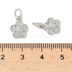 Brass Micro Pave Cubic Zirconia Pendants&nbsp;KK-D386-14P