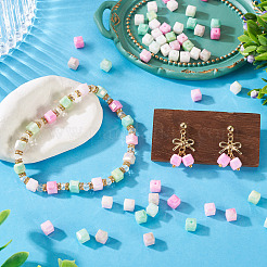 50Pcs 5 Colors Electroplate Opaque Glass Beads&nbsp;EGLA-TA0013-16