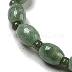 Natural Jadeite Oval Stretch Bracelets&nbsp;BJEW-H603-01