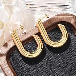 J-Shaped 304 Stainless Steel Stud Earrings for Women&nbsp;EJEW-A125-02G