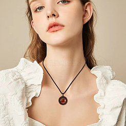 4Pcs 4 Styles Natural & Synthetic Mixed Stone & Wood Flower Pendant Necklaces Set with Adjustable Nylon Cords&nbsp;NJEW-FI0001-42