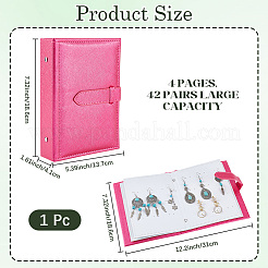 Portable PU Leather Earring Display Book&nbsp;EDIS-WH20011-01D