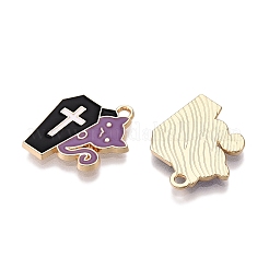 Halloween Theme Rack Plating Alloy Enamel Pendants&nbsp;ENAM-N056-356A