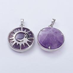 Natural Amethyst Pendants&nbsp;X-G-K234-B13