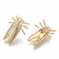 Brass Earring Findings&nbsp;KK-S356-052G-NF
