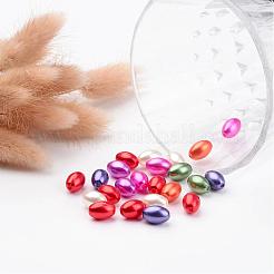 Mixed ABS Plastic Imitation Pearl Beads Rice Beads&nbsp;X-MACR-G007-M