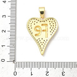 Brass Micro Pave Clear Cubic Zirconia Pendants&nbsp;KK-P350-26A-02