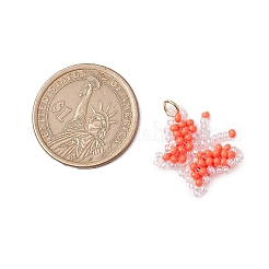 Glass Seed Beaded Butterfly Pendants&nbsp;PALLOY-MZ00473