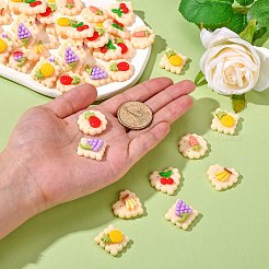 60Pcs 6 Style Opaque Resin Decoden Cabochons&nbsp;CRES-CJ0001-50
