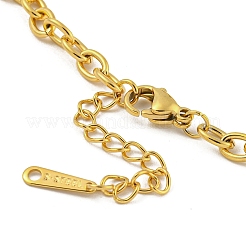 304 Stainless Steel Heart Link Cable Chains Bracelets&nbsp;BJEW-E100-01G