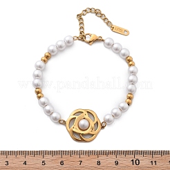 Ion Plating(IP) 304 Stainless Steel Link Bracelets for Women&nbsp;BJEW-P345-07G