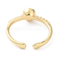 Rack Plating Brass Cuff Open Ring Bases Setting&nbsp;KK-C035-07G