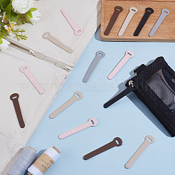 30Pcs 5 Colors Imitation Leather Zipper Pull Fixer Replacement for Tab Luggage Purse Repair Accessories&nbsp;FIND-NB0006-55
