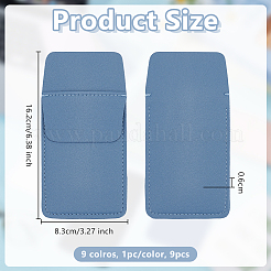 9Pcs 9 Colors Imitation Leather Medical Pen Cases&nbsp;AJEW-OC0015-41