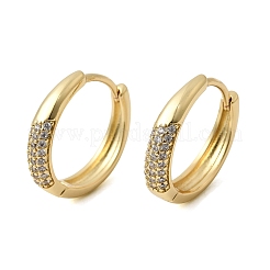 Rack Plating Brass Clear Cubic Zirconia Hoop Earrings&nbsp;EJEW-L308-03G