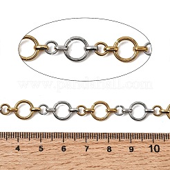 Two Tone 304 Stainless Steel Ring Link Chains&nbsp;CHS-K018-45GP