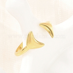 304 Stainless Steel Cuff Open Rings for Women&nbsp;RJEW-A102-10B-G