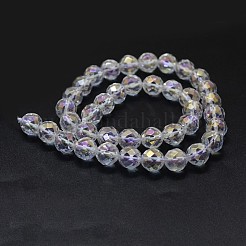 Electroplated Natural Quartz Crystal Beads Strands&nbsp;G-K285-10-6mm