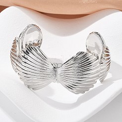Brass Open Cuff Bangles for Women&nbsp;BJEW-M091-02P