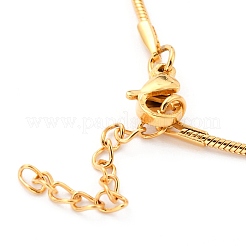 304 Stainless Steel Round Snake Chain Bracelets&nbsp;STAS-B021-19A-G