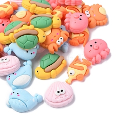 36Pcs 6 Styles Ocean Theme Opaque Resin Cabochons&nbsp;RESI-FS0001-49