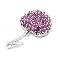 Brass Micro Pave Cubic Zirconia Pendants&nbsp;KK-L228-08P-02