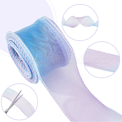 3Rolls Polyester Organza Ribbons&nbsp;SRIB-CY0001-37A