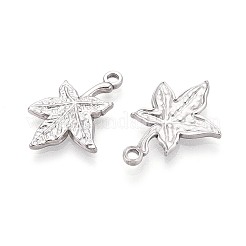 304 Stainless Steel Maple Leaf Pendants&nbsp;STAS-T067-53P