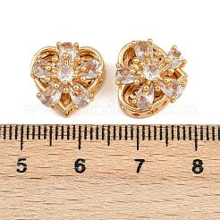 Brass Micro Pave Cubic Zirconia Beads&nbsp;KK-F910-08G-02