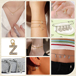 52Pcs Alloy Rhinestone Pendants&nbsp;PALLOY-PH01913