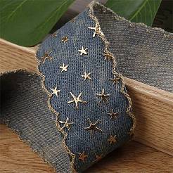 Star Bronzing Denim Polyester Ribbon&nbsp;PW-WGCF3C2-02