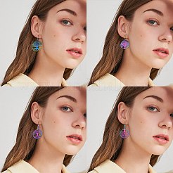 14Pcs 7 Styles Ion Plating(IP) 201 Stainless Steel Filigree Pendants&nbsp;STAS-SZ0002-34