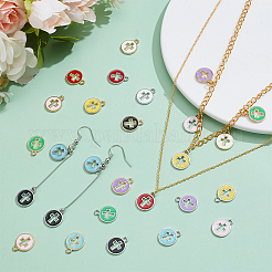 96Pcs 16 Styles Alloy Enamel Charms&nbsp;FIND-PH0027-83