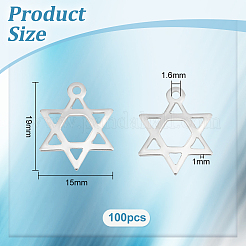 100Pcs 201 Stainless Steel Pendants&nbsp;STAS-UN0057-83