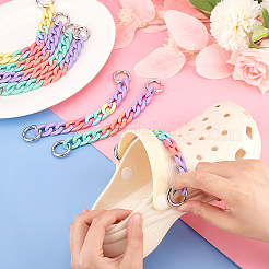 Acrylic Curban Link Shoe Decoration Chain&nbsp;AJEW-PH0011-09