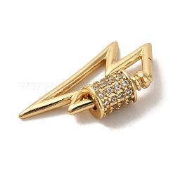 Brass Micro Pave CLear Cubic Zirconia Keychain Clasps&nbsp;KK-R162-028D-G