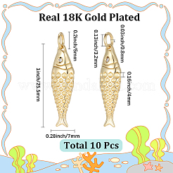 10Pcs Rack Plating Brass Pendants&nbsp;KK-SC0007-72