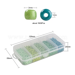 1900Pcs 5 Colors Baking Paint Glass Seed Beads&nbsp;SEED-YW0001-76D