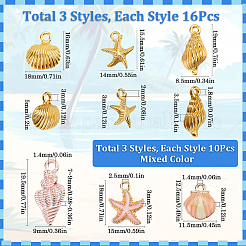78Pcs 6 Styles Alloy Enamel Pendants&nbsp;FIND-SC0012-42