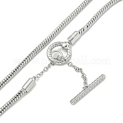 Brass Snake Chain Necklaces for Women&nbsp;NJEW-G084-01P