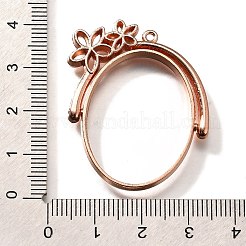 Alloy Open Back Bezel Pendants&nbsp;PALLOY-I223-14RG