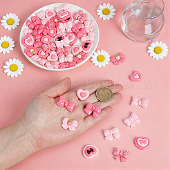 48Pcs 12 Styles Opaque Resin Cabochons&nbsp;RESI-UN0001-14