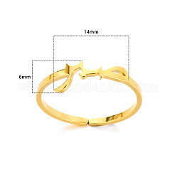 201 Stainless Steel Cuff Open Rings&nbsp;FS-WGFD60C-01