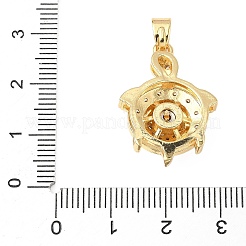 Brass Micro Pave Cubic Zirconia Pendants&nbsp;KK-C105-04G