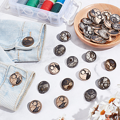 40 Styles 4 Styles Alloy Enamel Buttons&nbsp;FIND-NB0005-79B