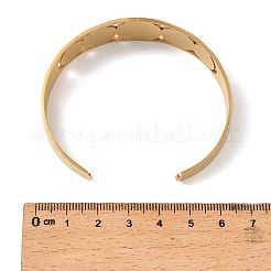 Religion 201 Stainless Steel Cuff Bangles for Women&nbsp;BJEW-F507-01G
